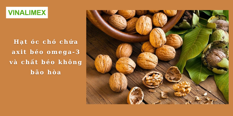 Hạt óc chó chứa axit omega-3 và chất béo không bão hòa